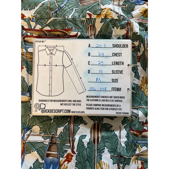 Hilo Hattie button up Hawaiian palm tropical men Shirt - M short sleeve - Picture 8 of 10